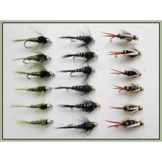 8 Esche Da Pesca A Mosca Goldhead Lime Fritz, Taglia 10, Testa Dorata, Per Trota - Foto 4